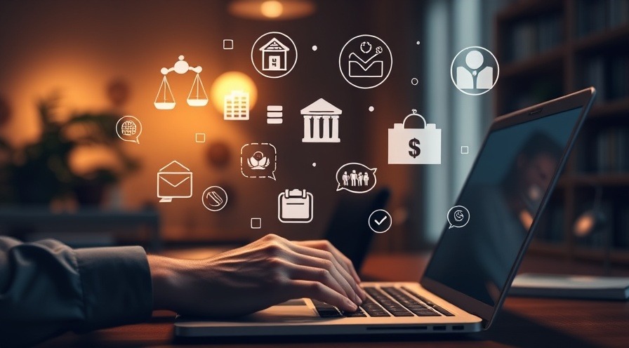 Proactive tax planning in a warm office, showcasing estate planning icons.