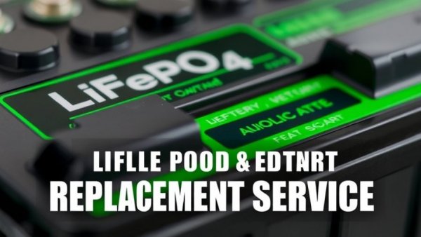 LiFePO4 golf cart battery replacement with expert branding.