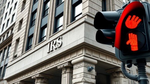 IRS building with traffic light, reflecting tax strategy for small business.