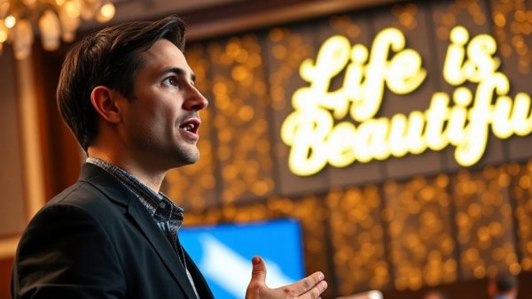 Speaker discusses estate planning risks at a conference.