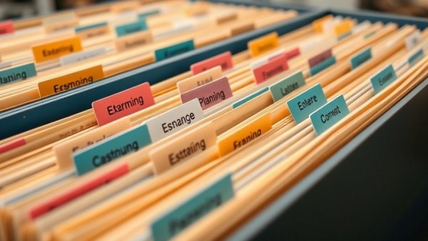 Neatly arranged office files with estate planning labels, representing Transfer on Death Designations Risks.