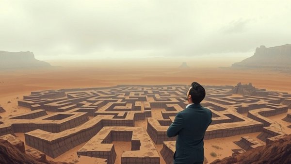 Cartoon businessman navigating pitfalls with strategic focus in tax planning.