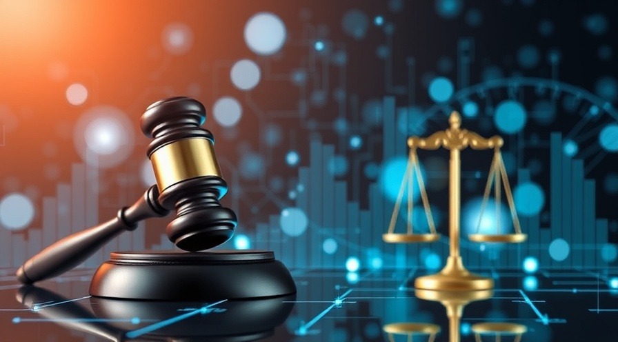 AI misuse representation on justice scales, cinematic futuristic photo.