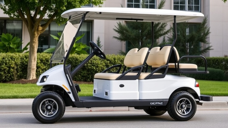 High-quality street-legal electric golf cart for rent and customization.