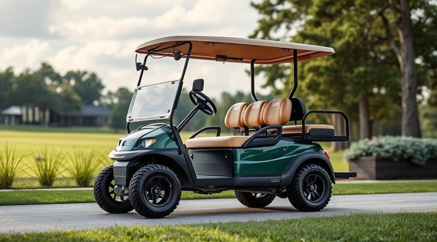 Electric golf cart innovations featuring Eco Battery's AC powertrain systems.
