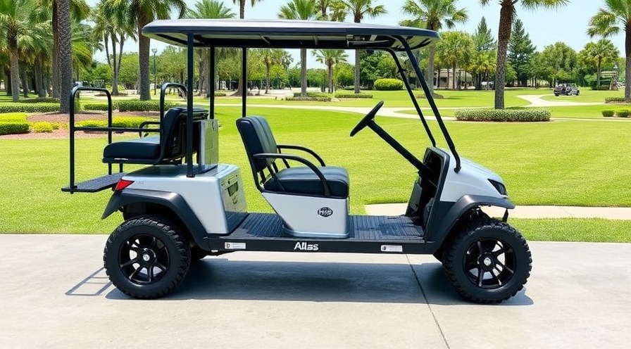 The all-new Atlas ONE: a modern electric golf cart redefining golf cart rentals.