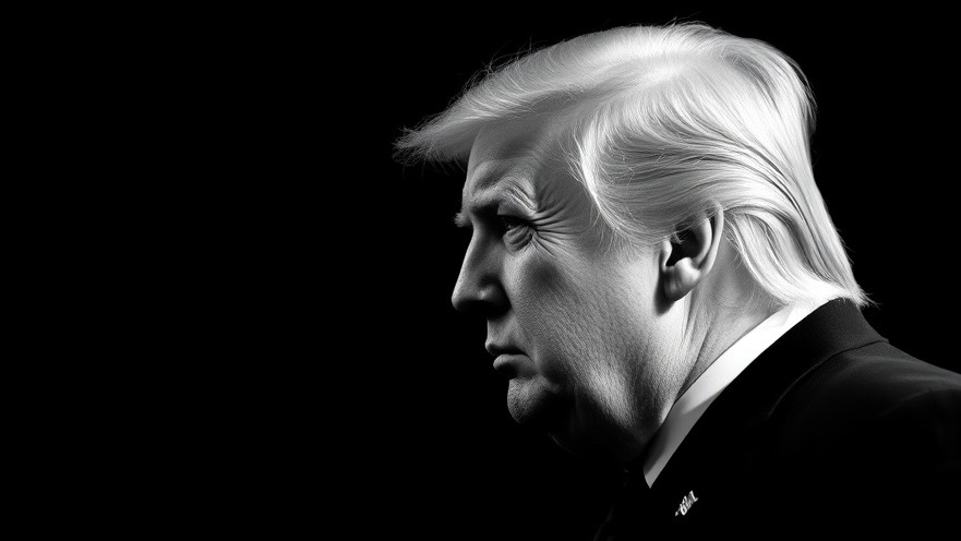 Monochromatic side view of Donald Trump, showcasing proactive tax planning strategies.