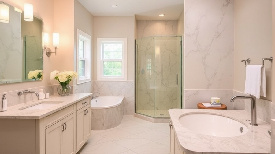Eco-friendly bathroom makeover showcasing modern design and luxury renovations.