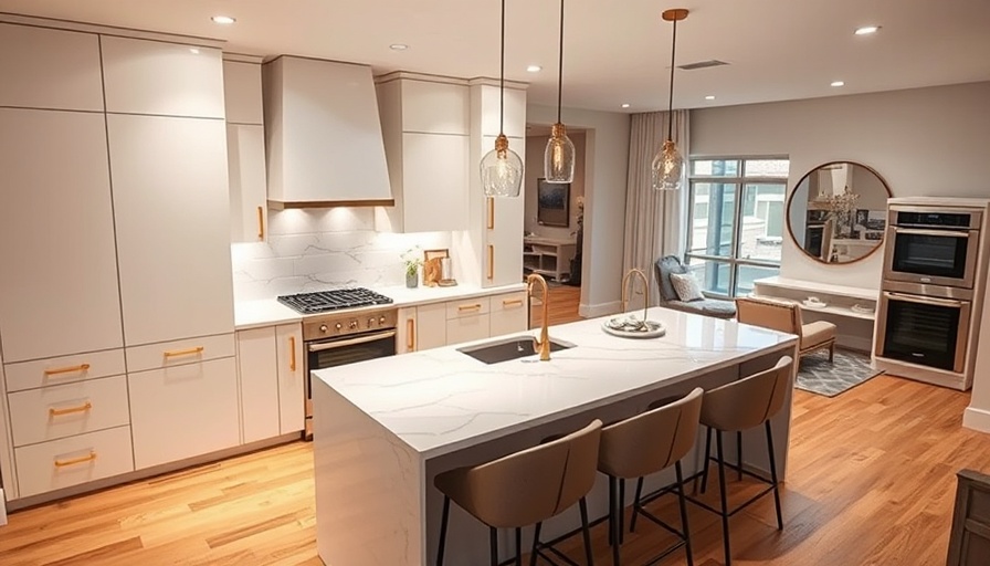 Modern kitchen with durable kitchen countertop materials featuring sleek appliances and elegant design.