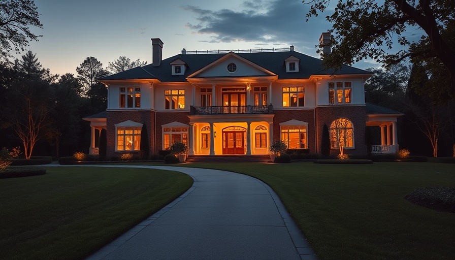 Elegant mansion showcasing smart home security best practices.