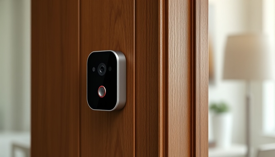 Ring camera installation on wood door.