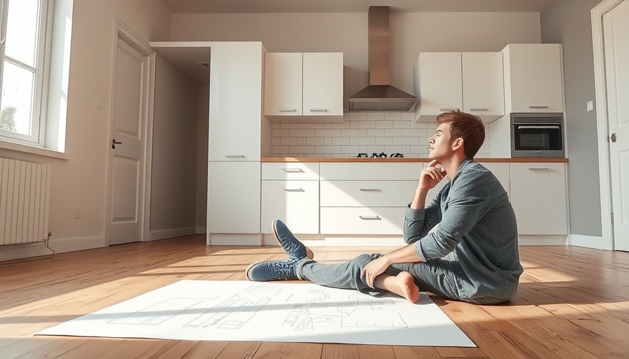 Envisioning kitchen design in upside-down house layout.