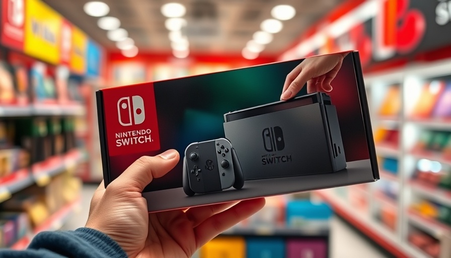 Close-up of Nintendo Switch 2 box highlighting display upgrades.