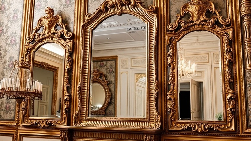 Elegant home interior design featuring mirrors symbolizing sophistication.