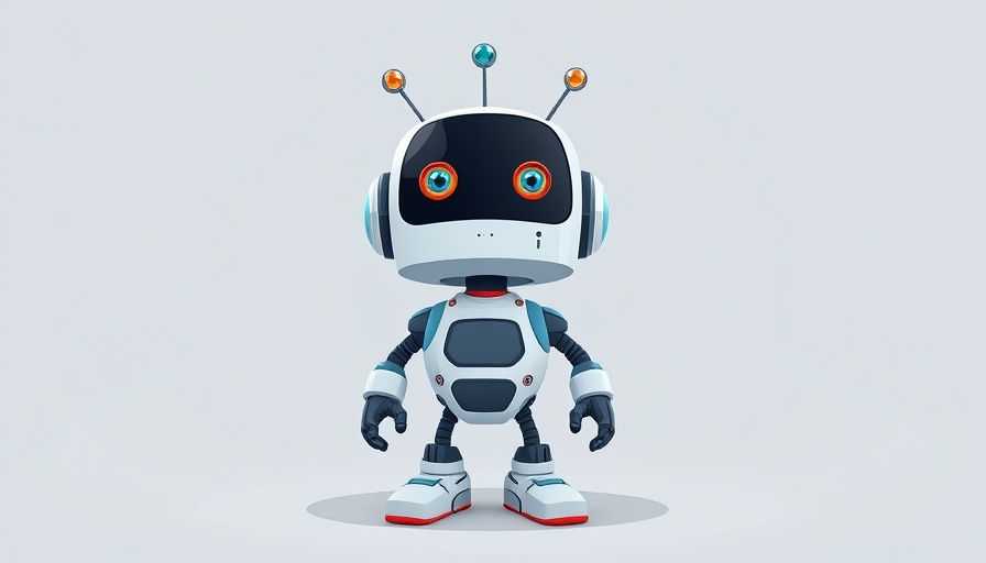 Cartoon robot illustration promoting Amazon Astro home security.
