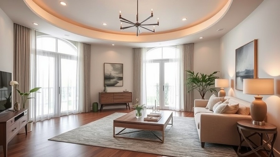 Modern home decor showcasing curves in architecture for a serene living space.