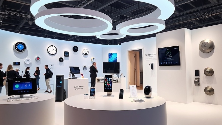 Futuristic smart home devices showcasing voice assistant technology and automation systems.