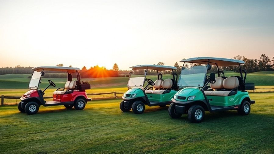 Nivel electric golf carts showcasing advanced lithium battery technology.