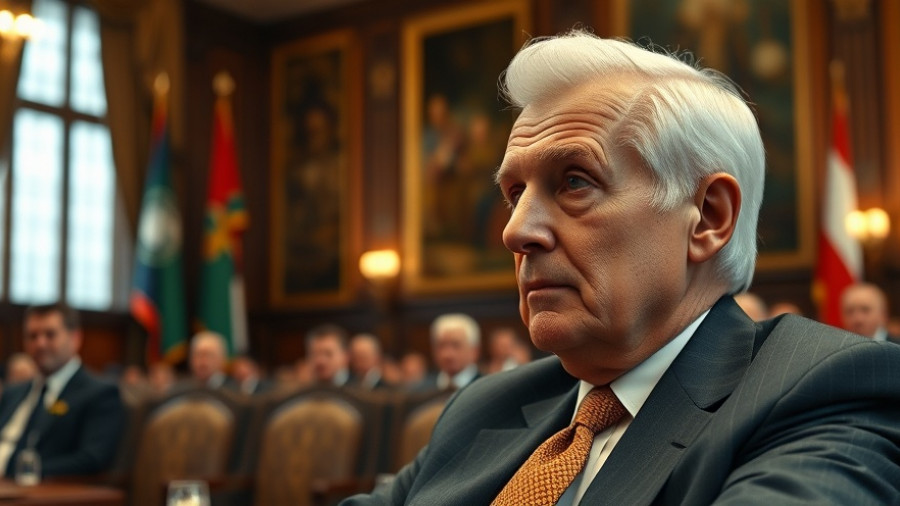 Thoughtful elderly man in formal attire in a meeting