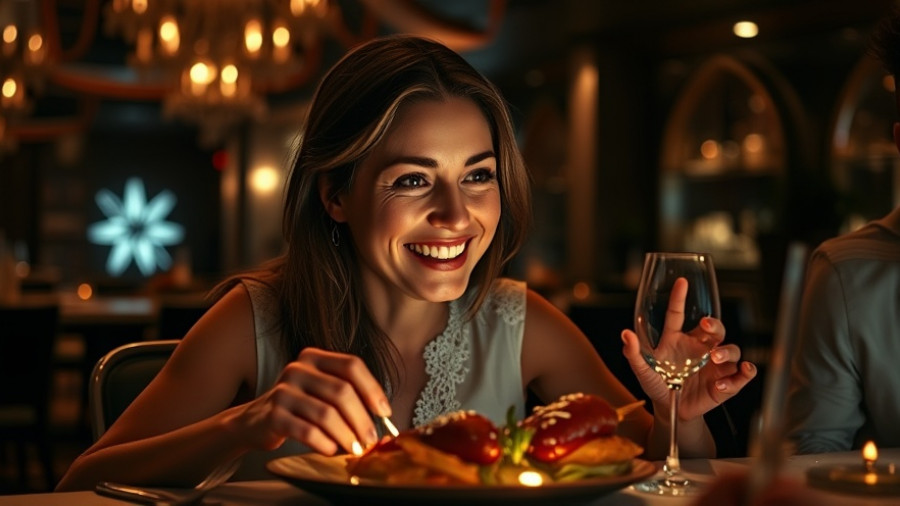 3D dining experience San Diego with animated projections on a plate.