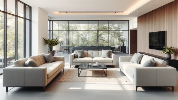 San Diego furniture finds in a modern living room with sleek design.