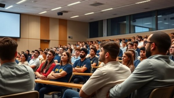 San Diego State football season 2026 presentation in lecture hall.