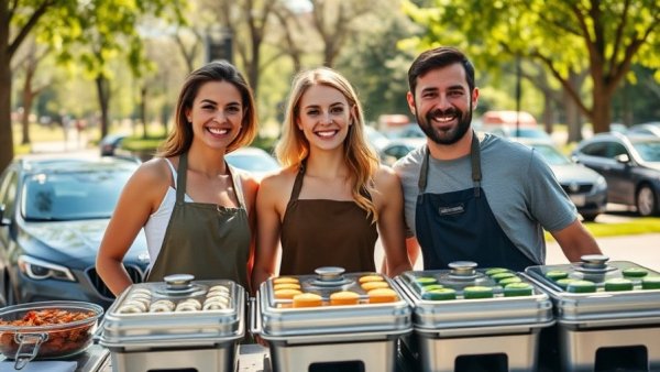 Workshops for Warriors veteran reintegration event with outdoor catering.