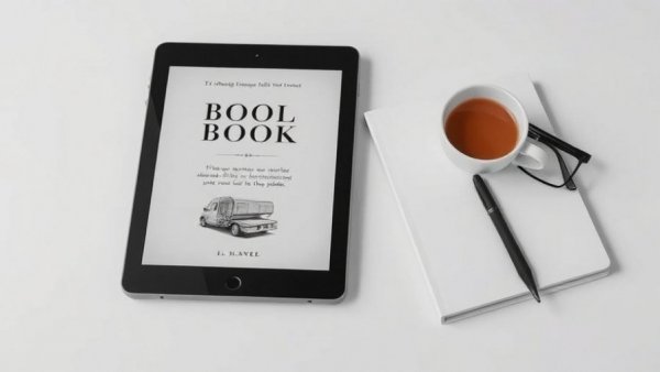 Minimalist lifestyle book cover on a digital tablet.