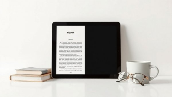 Minimalist tablet displaying 'Seven Small Easy Habits,' clean design.