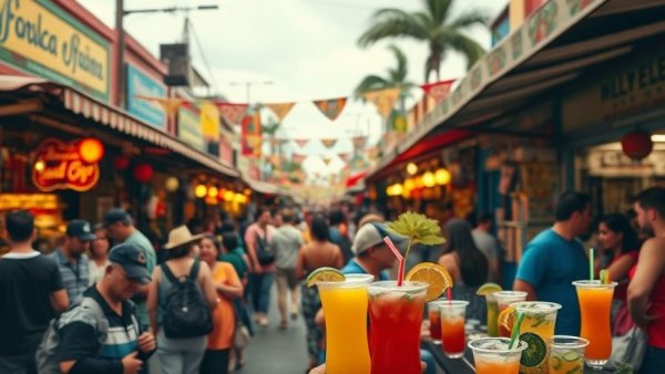 Vibrant Mexican drinks at San Diego street market, Things to Do This Weekend in San Diego.