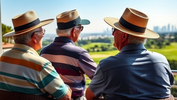 Golfers enjoying San Diego Dream 18 course view from terrace.