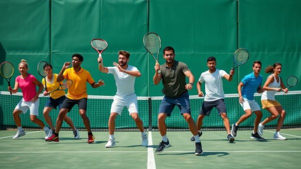 Ray’s Tennis San Diego dynamic tennis players collage.