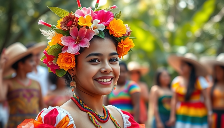 Joyful dancer at Mexican Independence Day Celebrations.