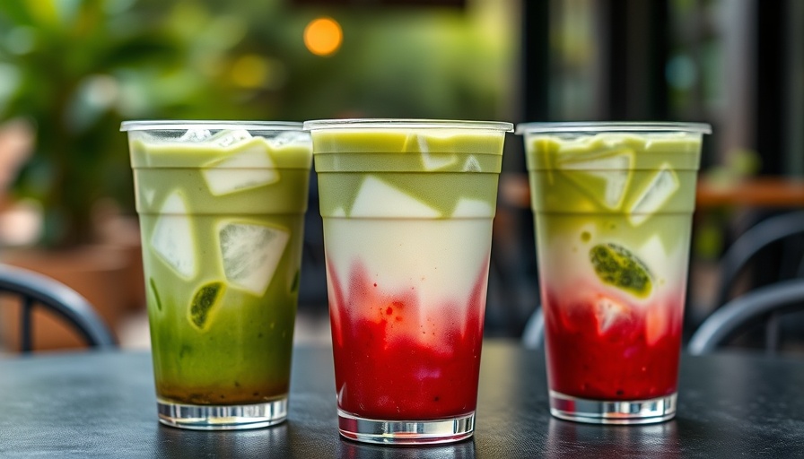 Vibrant iced matcha lattes showcasing benefits of matcha tea.
