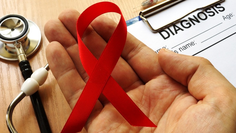 red ribbon that represent HIV