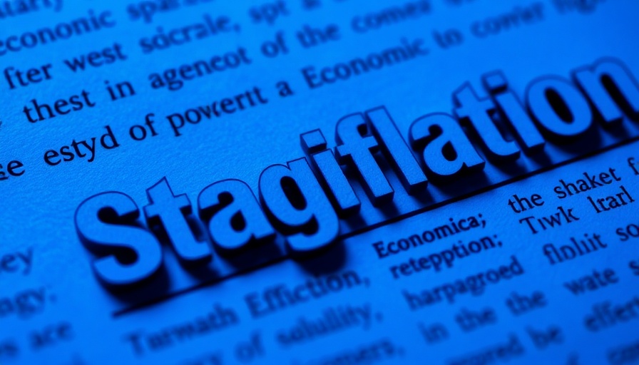 Close-up of the word 'Stagflation' on a printed page.