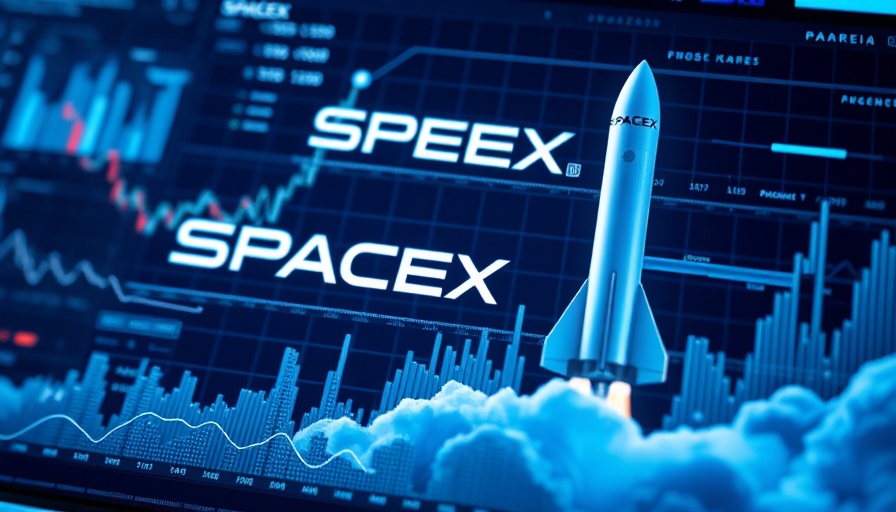 SpaceX investment concept with futuristic design