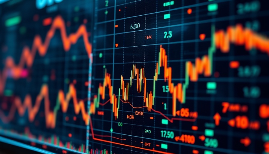 Abstract digital graph illustrating oil prices fluctuation.