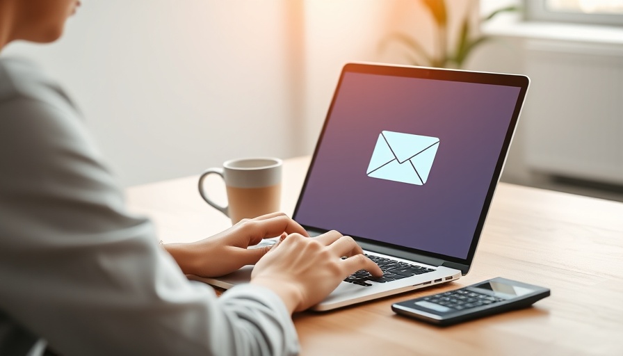 Person checking email marketing notification on laptop.