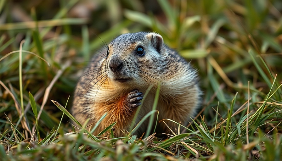 Curious groundhog in natural setting related to mortgage rates.