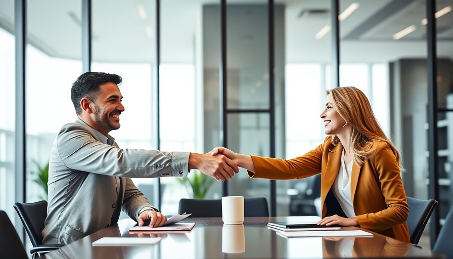 Business professionals in a meeting discussing loan terms