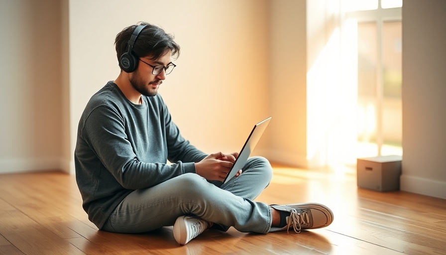 Person working on laptop for behavioral email marketing in casual setting.