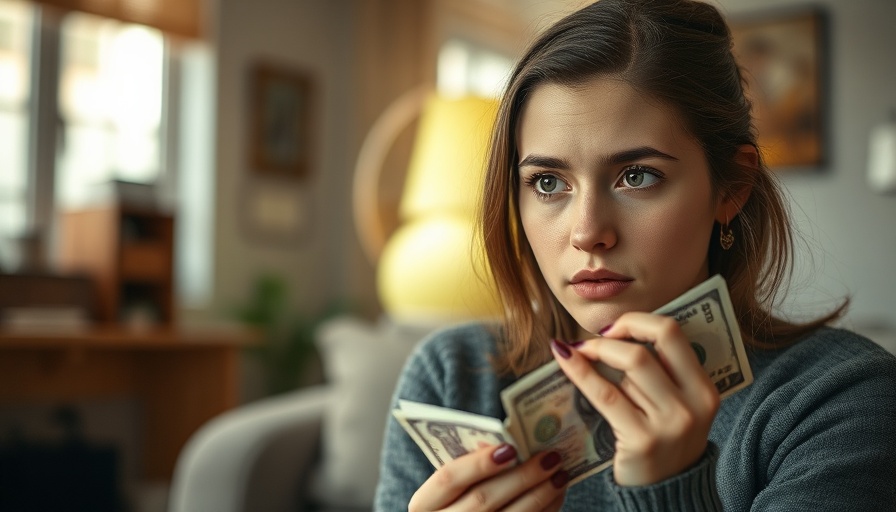 Thoughtful young woman considers financial choices, when to splurge and when to save.