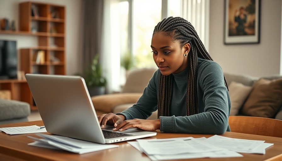 Young entrepreneur focusing on free tax filing options at home.