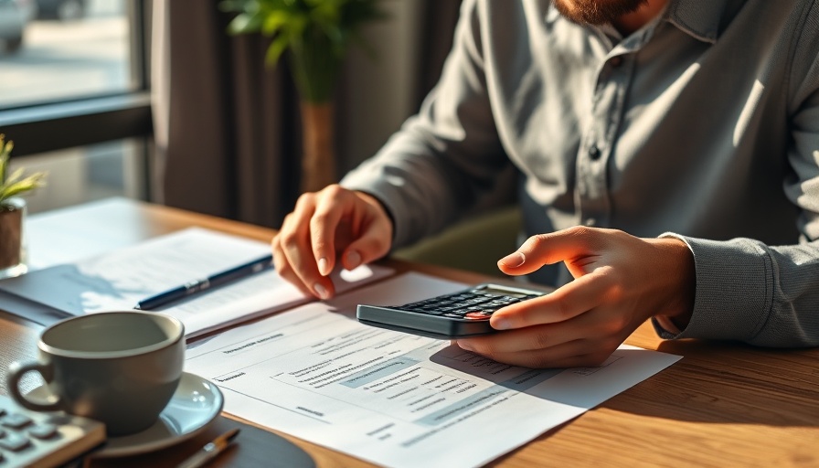 Person calculating taxes on a desk, representing the best tax software for self-employed.