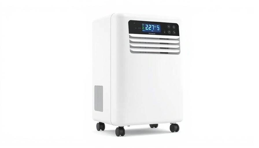 Sleek commercial dehumidifier with display for business growth.