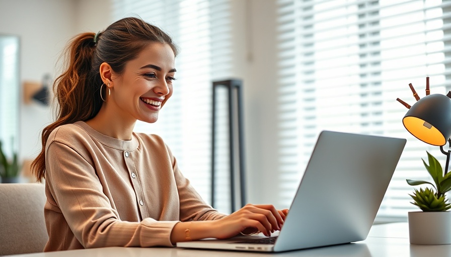 Young woman shopping online, representations of selling products with Canva.