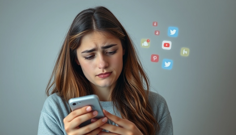 Young woman worried about losing Instagram followers, checking phone.