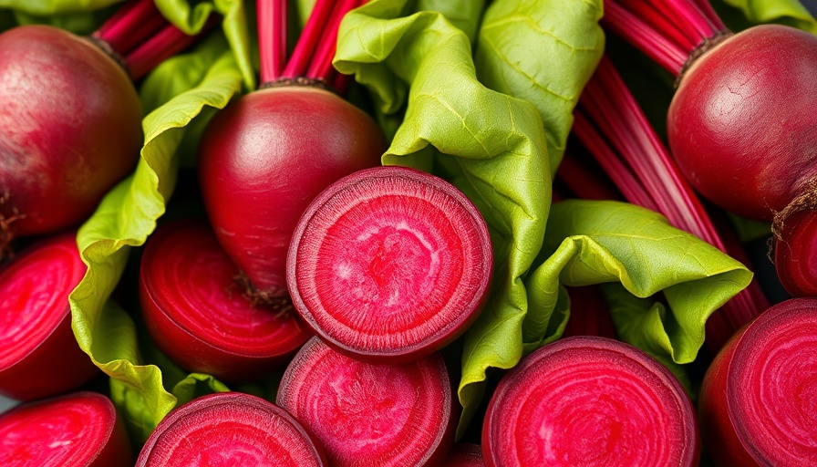 Ripe beetroots and sliced pieces on green leaves, beet seeds to grow and sell.