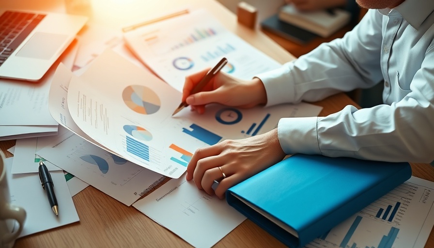 Business audit documents on table highlighting importance.